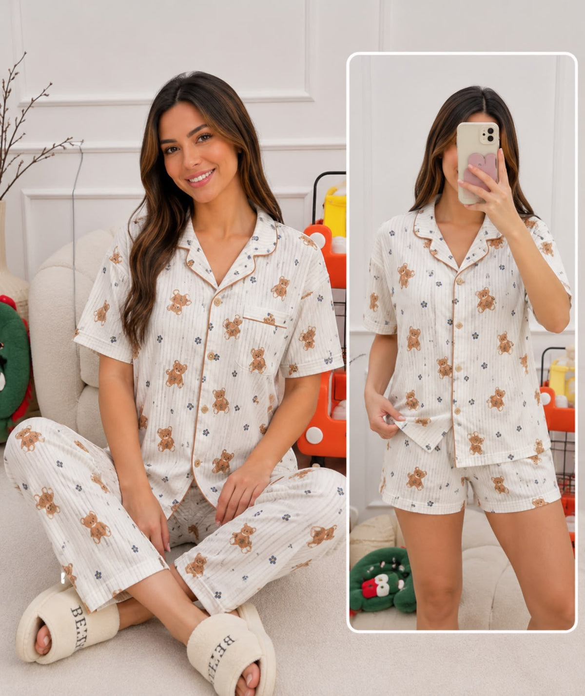Pijama 3 piezas para mujer